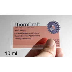 10 ml thin Plastic Business CardPremium Plus Business Cards