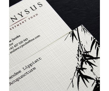 Linen business cards Linen business cards