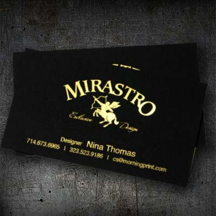 12 pt Black Paper with Foil Business card 12 pt Black Paper with Foil Business card