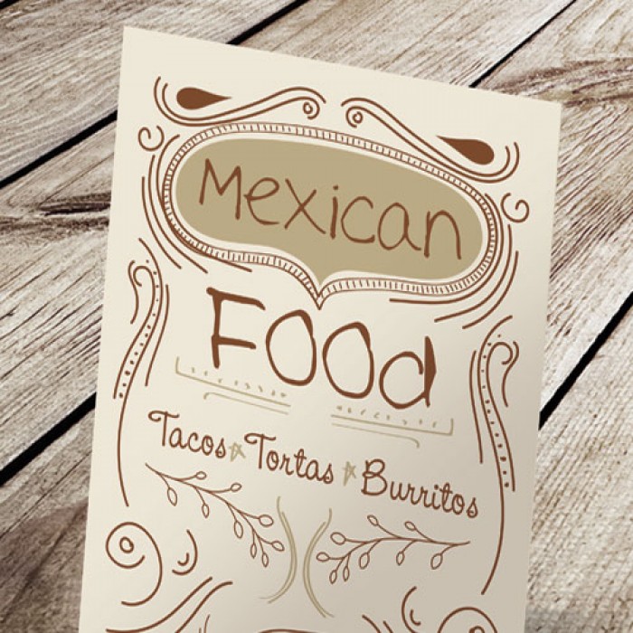 14 pt Natural light cream business card