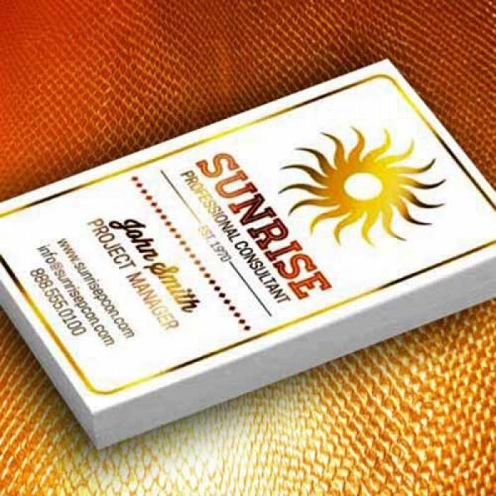 Akuafoil Metallic Ink business cards