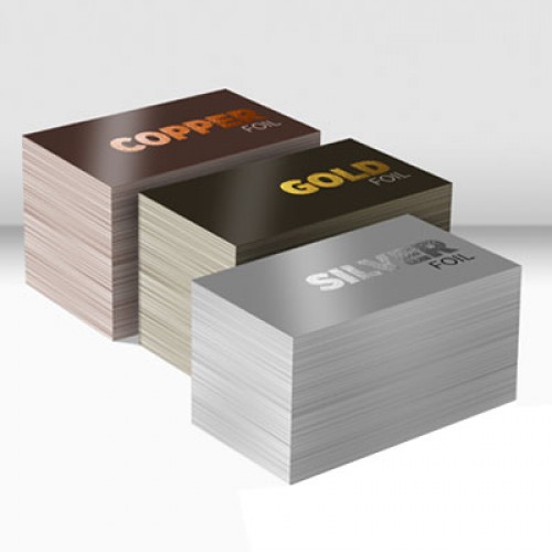Foiled on Suede business cards Suede business cards