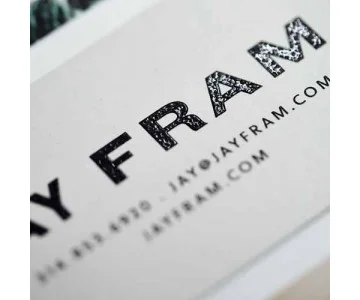 Raised Ink and Spot UV business card